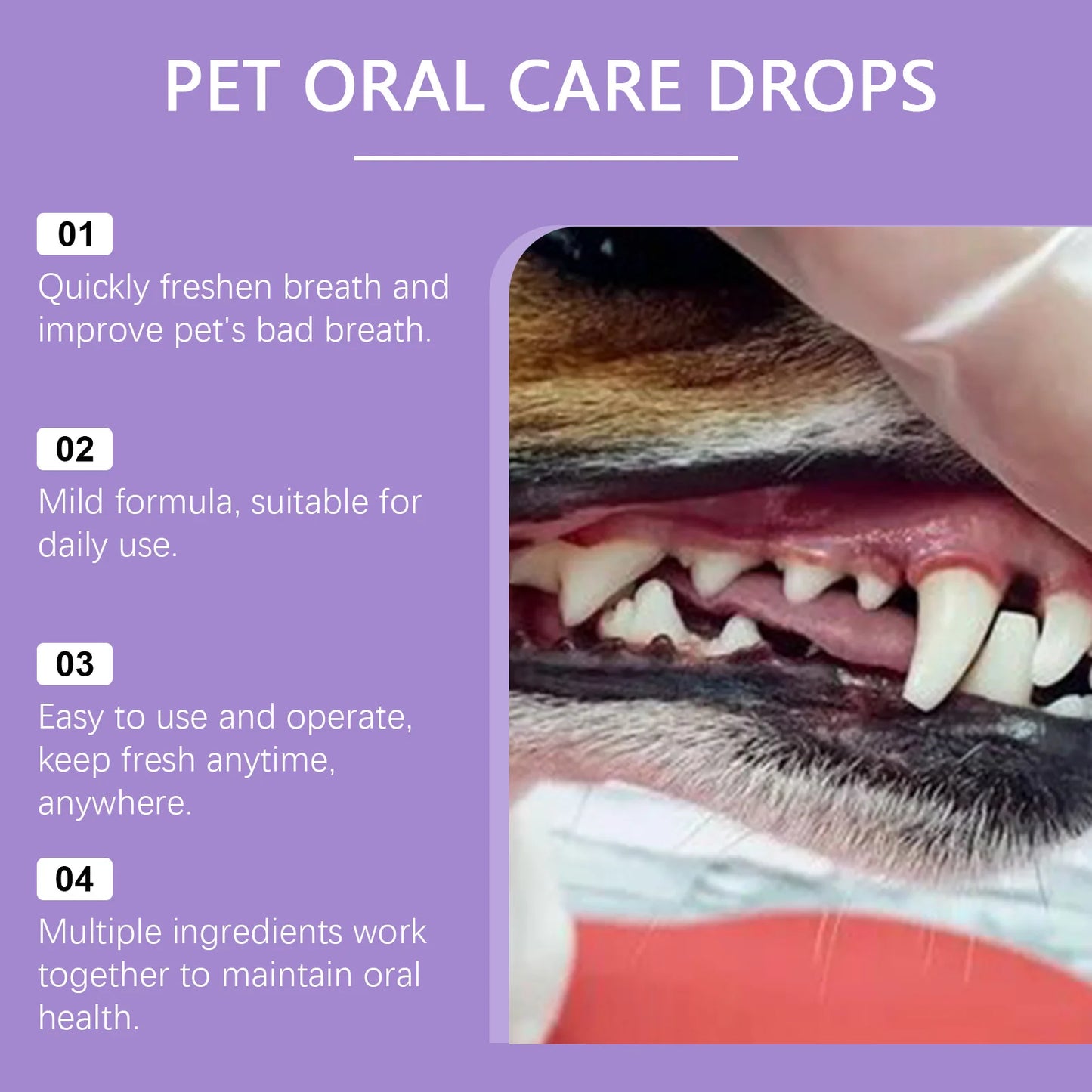 50ml Pet Oral Cleanse Spray Dogs Cats Teeth Clean Deodorant Breath Calculus Kitten Bad Remove Prevent Pet Supplies