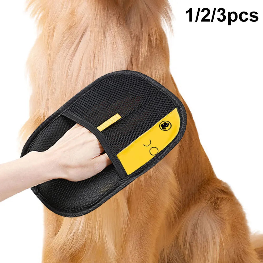 Pet Hair Remover Mitt Pet Grooming Gloves for Dog Cat Rabbit with Long/Short/Curly Hair
