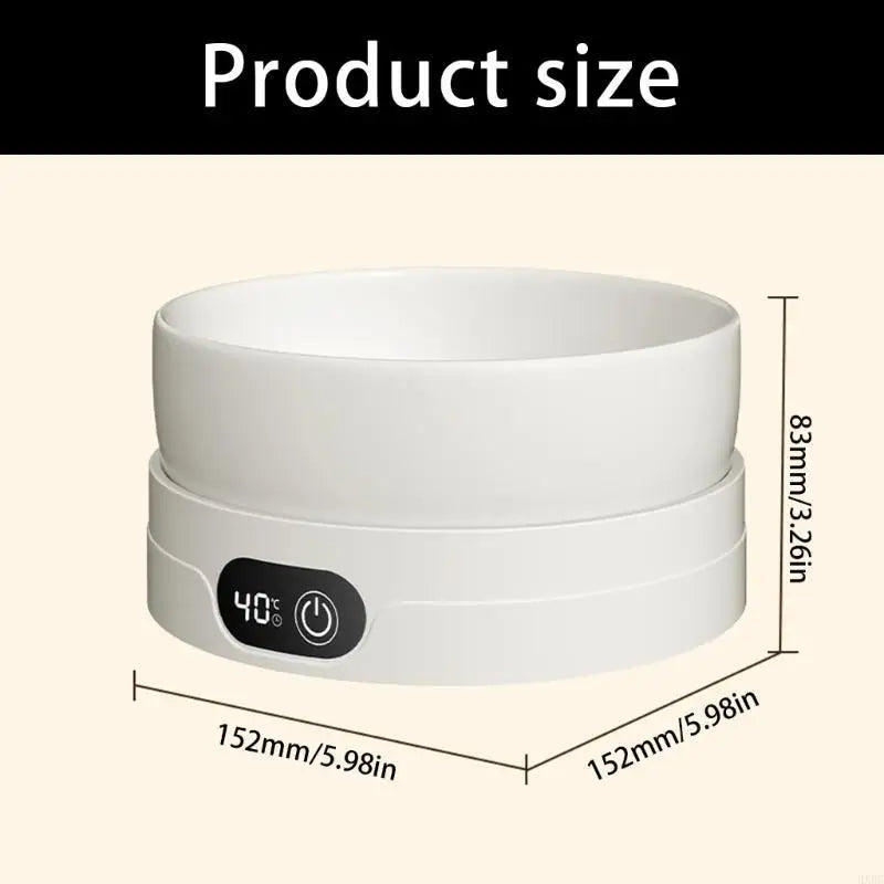 2025 New Electric Heated Pet Bowl 4 Temperature Settings Drinking Plate for Dogs, Cats, and Small Animals, Thermal Water Bowl