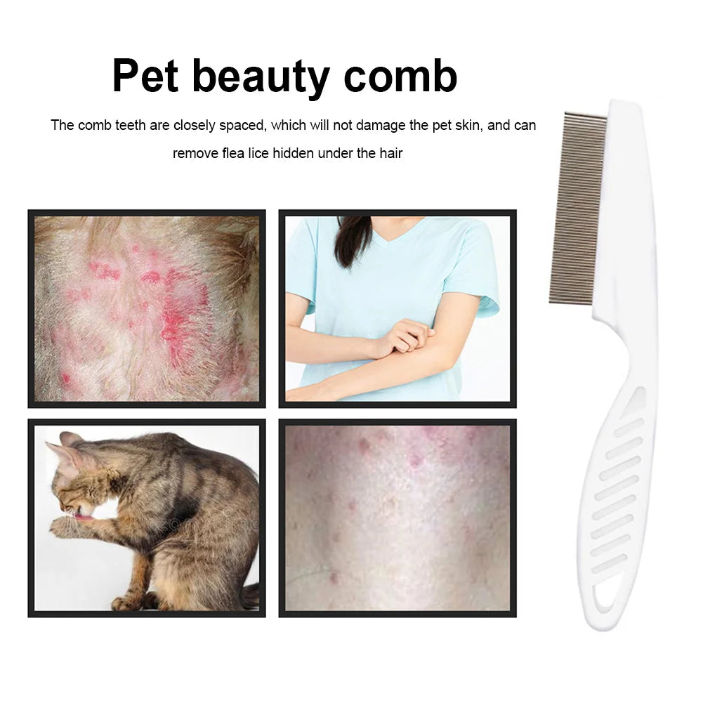 Cat Flea Comb Universal Stainless Steel Encryption Dog Lice Removal Combs Dogs Dematting Brush Dematting Gadgets