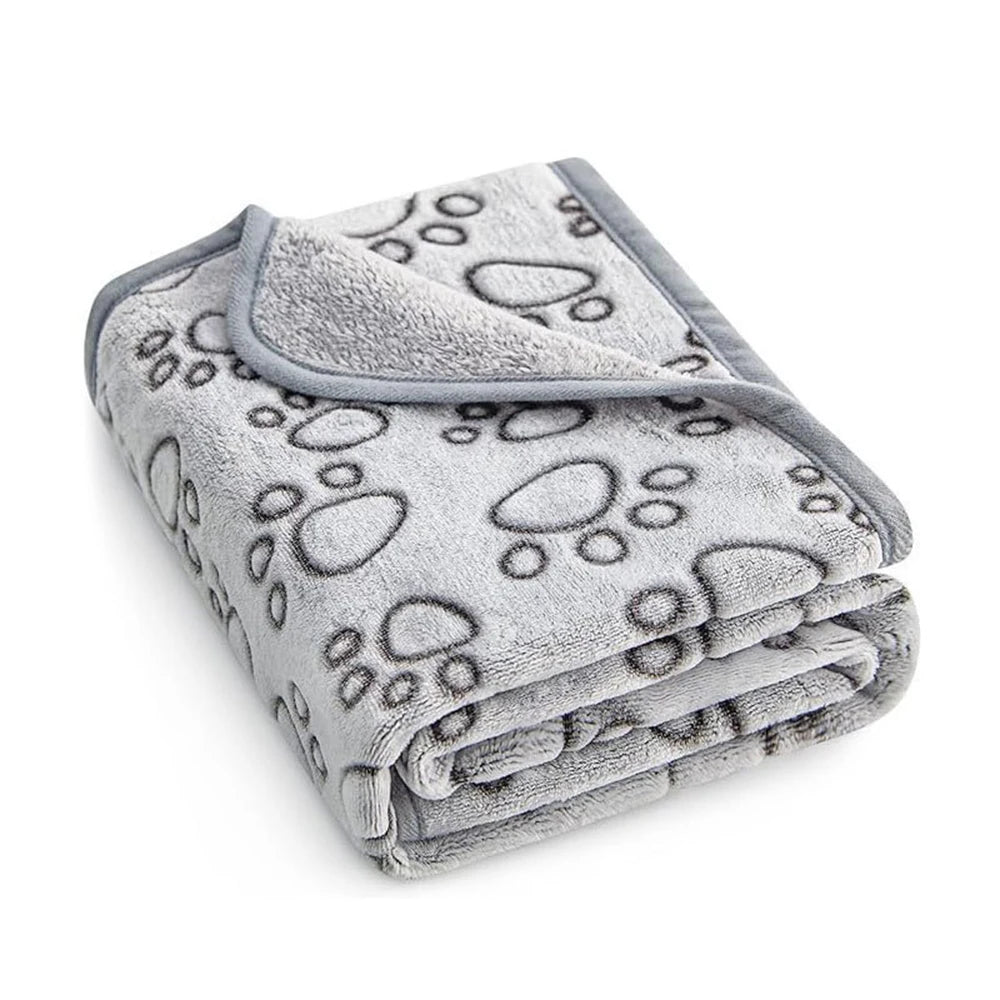 Winter Soft Dog Blanket Washable, Cat Blanket for Indoor Cats Mat Large Medium Small Dog Gifts Puppy Essentials (Grey) Bed