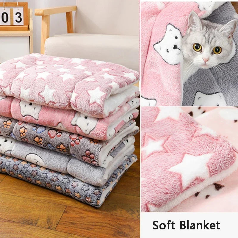 Thicken Cat Mat Breathable Flannel Cat Sleeping Mat Soft Dog Cushion for Small Dog Winter Warm Cat Blanket Snuffle mat dog Puppy